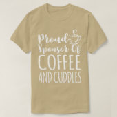 sponsor van koffie en van keukenkoffie, voor peul, t-shirt (Design voorkant)