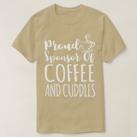 sponsor van koffie en van keukenkoffie, voor peul, t-shirt (Design voorkant)