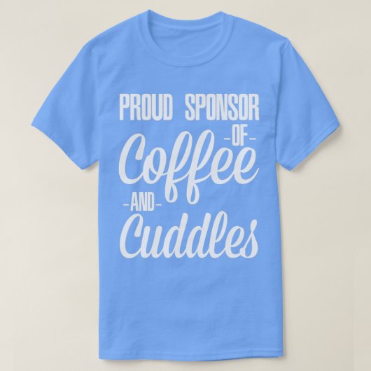 sponsor van koffie en van keukenkoffie, voor peul, t-shirt (Design voorkant)