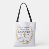 Sponsor Voorstel Aangepaste peetmoeder Tote Bag (Achterkant)