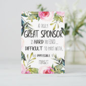 Sponsormanager Bedankkaart (Staand voorkant)