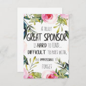 Sponsormanager Bedankkaart (Voorkant / Achterkant)