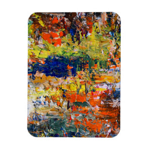 Spontane abstractie - olieverftexturen magneet