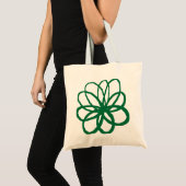 Spontane Bloem - Bosgroen Tote Bag (Voorkant (product))