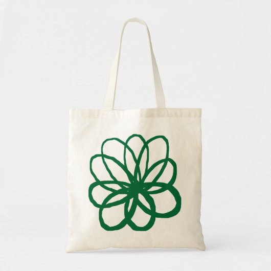Spontane Bloem - Bosgroen Tote Bag (Voorkant)