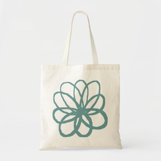 Spontane Bloem - Oceaan Groen Tote Bag (Voorkant)