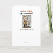 Spontane dansing gevouwen Kaart op zaterdag (Achterkant)