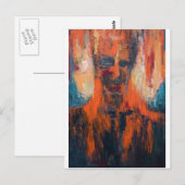 Spontane menselijke verbranding (abstract portret) briefkaart (Voorkant / Achterkant)