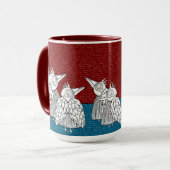 Spontane woorden en vogels Tas Mok (Voorkant links)