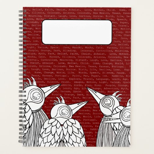 Spontane woorden en vogels Tas Planner (Voorkant)
