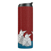 Spontane woorden en vogels Tas Thermosbeker (Gedraaid links)