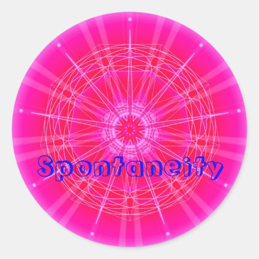 Spontaniteit (Deugd sticker) Ronde Sticker (Voorkant)