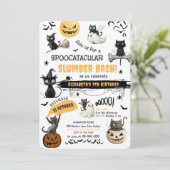 Spoocatacular Slumber Halloween Party Kaart (Staand voorkant)