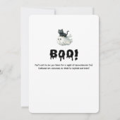 Spoocatacular Slumber Halloween Party Kaart (Achterkant)