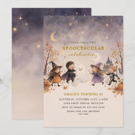 Spooctaculair Halloween Verjaardagsfeestje Kaart