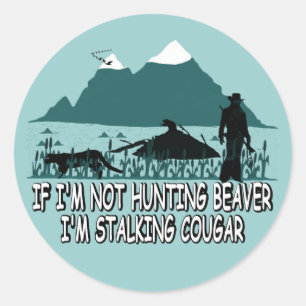 Spoof cougar hunter ronde sticker