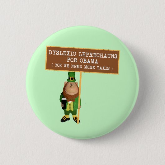 Spoof dyslexic anti Obama Ronde Button 5,7 Cm (Voorkant)