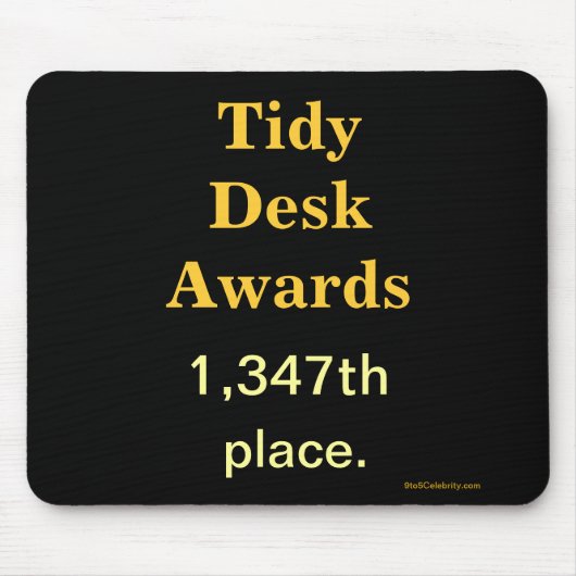 Spoof Kantoor Awards Tidy Desk Cruel Joke Muismat (Voorkant)