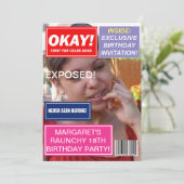 Spoof mag Celebrity gossip custom Birthday nodig Kaart (Staand voorkant)