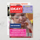 Spoof mag Celebrity gossip custom Birthday nodig Kaart (Voorkant / Achterkant)
