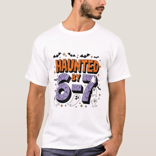 Spook 67 Meme Zes Zeven 6-7 Grappige Internetgrap T-shirt (Voorkant)