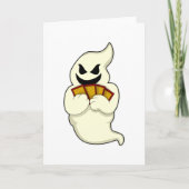 Spook aan het poker met pokerkaarten kaart (Voorkant)