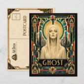 Spook, Art Deco Mythisch Briefkaart (Voorkant / Achterkant)