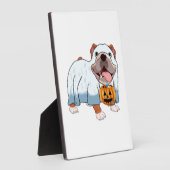 Spook Bulldog Halloween Hond Fotoplaat (Zijkant)
