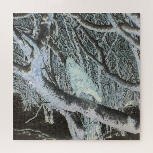 Spook Buzzard op tak Boslandschap Wildlife Scene Legpuzzel (Horizontaal)