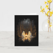 Spook Campfire Camping Gotisch Halloween Kaart (Gele Bloem)