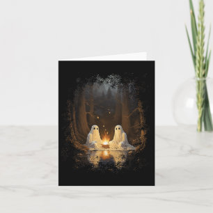 Spook Campfire Camping Gotisch Halloween Kaart