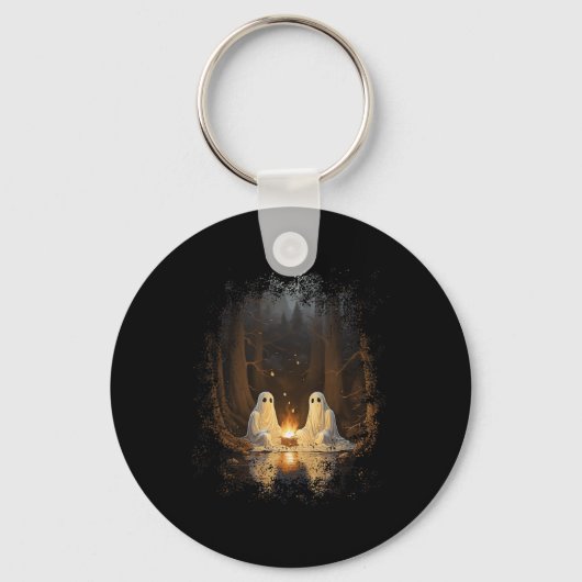 Spook Campfire Camping Gotisch Halloween Sleutelhanger (Voorkant)