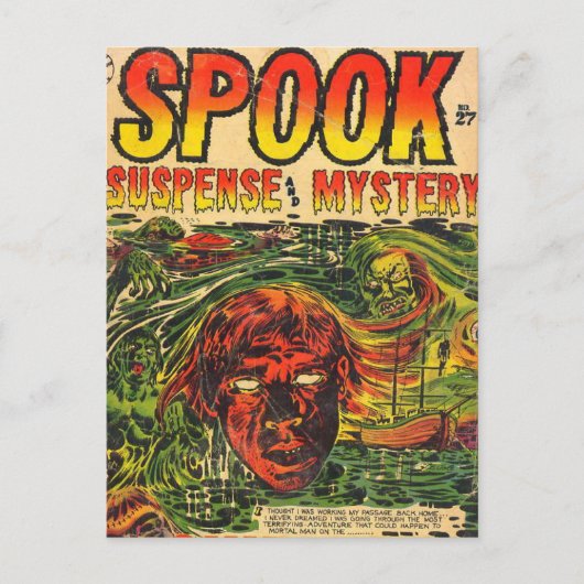Spook Comic Book Briefkaart (Voorkant)