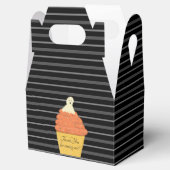 Spook Cupcake Halloween Strepen Feestgunstdoos Bedankdoosjes (Geopend)