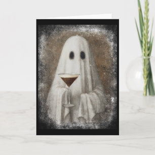 Spook die Espresso Martini drinkt Halloween Spoken Kaart