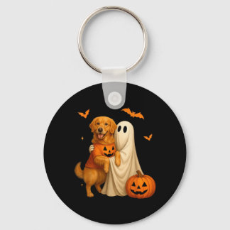 Spook die gouden hond vasthoudt Halloween - Grappi Sleutelhanger