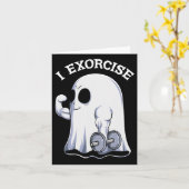 Spook die ik uitdrijf Grappige Gym Oefening Workou Kaart (Gele Bloem)