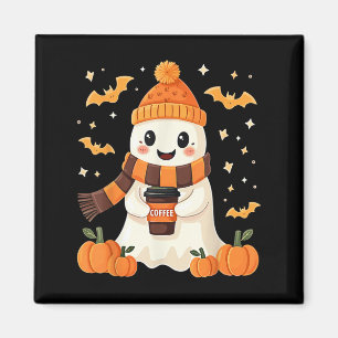 Spook die koffie drinkt Halloween Lieve spook ijs Magneet