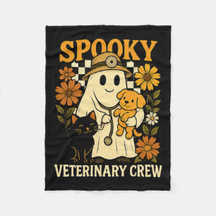 Spook die zwarte kat vasthoudt Honden dierenarts H Fleece Deken
