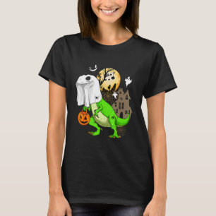 Spook Dinosaurus Skelet Boe Halloween Jongens Kind T-shirt