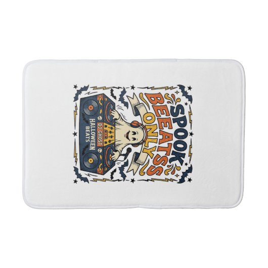 Spook DJ Spooky Beats Vintage Gravure Halloween Badmat (Voorkant)