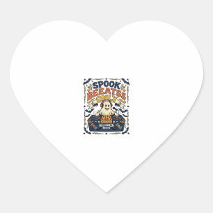Spook DJ Spooky Beats Vintage Gravure Halloween Hart Sticker