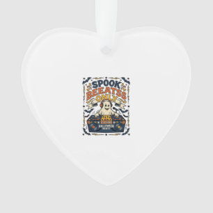 Spook DJ Spooky Beats Vintage Gravure Halloween Ornament