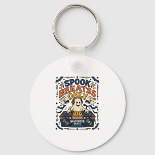 Spook DJ Spooky Beats Vintage Gravure Halloween  Sleutelhanger