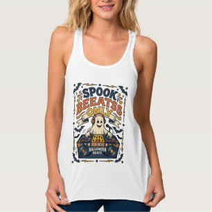 Spook DJ Spooky Beats Vintage Gravure Halloween  Tanktop