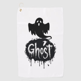 Spook – Donkere Horror Druppelende Tekst Kunst Golfhanddoek