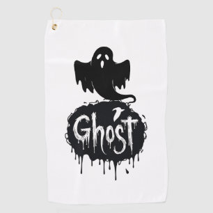 Spook – Donkere Horror Druppelende Tekst Kunst Golfhanddoek