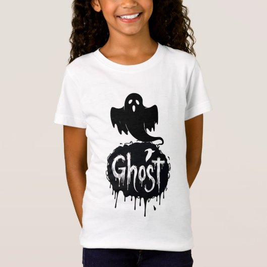 Spook – Donkere Horror Druppelende Tekst Kunst T-shirt (Voorkant)