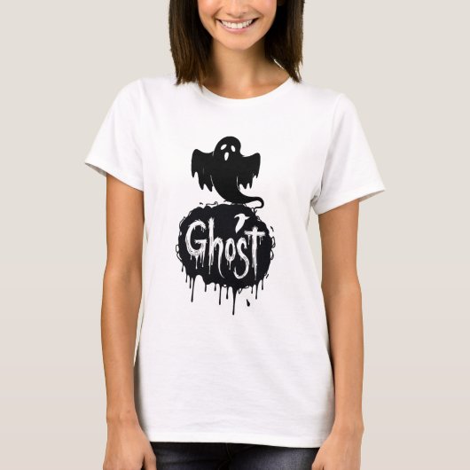 Spook – Donkere Horror Druppelende Tekst Kunst T-shirt (Voorkant)