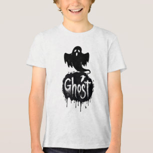 Spook - Donkere Horror Druppelende Tekst Kunst Tri-Blend Shirt